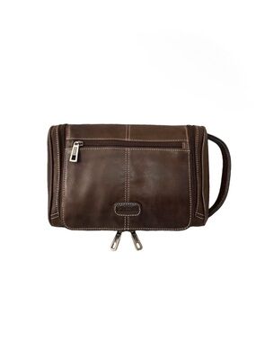 Fossil Leather Hanging Toiletry/Cosmetic Travel Kit